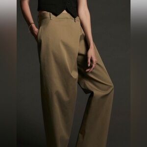 Zara Tan Dress Pants Classic Straight-Leg